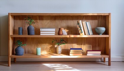 legantes Bücherregal mit dekorativen Accessoires und Pflanzen – Perfekte Kombination aus Funktion und Stil für Ihr Zuhause