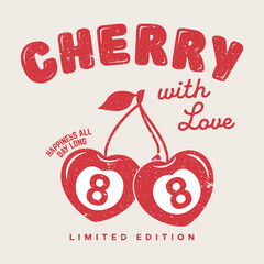 girls food fashion graphic prints for cherries fruit, funny vintage food fashion slogan print, cherry cool slogan print for tee. funny cute t-shirt pattern cherry valentine t shirt
