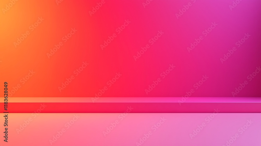 Poster a vibrant gradient background transitioning from orange to pink, creating a modern and energetic atm