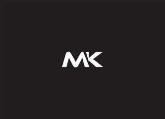 MK letter initial logo design and monogram logo