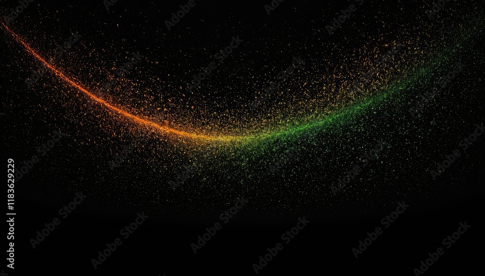 Fototapete 3d abstract background with flowing waves of particles 3