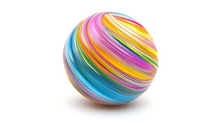 Fototapeta premium A colorful egg shaped object with a rainbow pattern