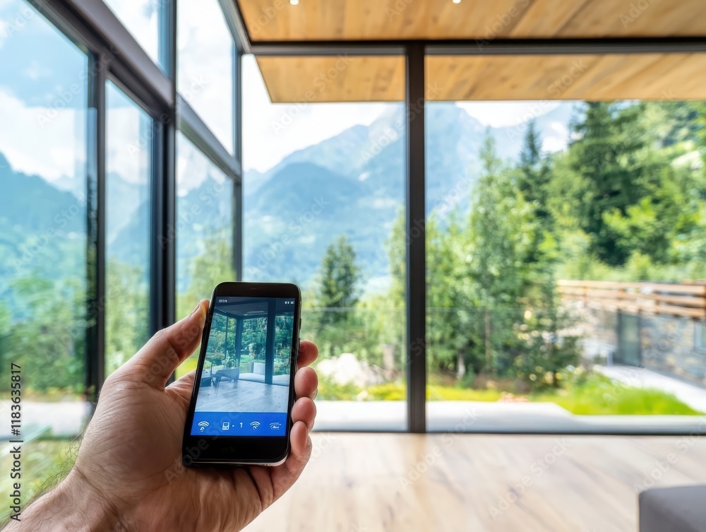 Poster smart home automation program utilizing technology for enhanced living spaces in modern architecture