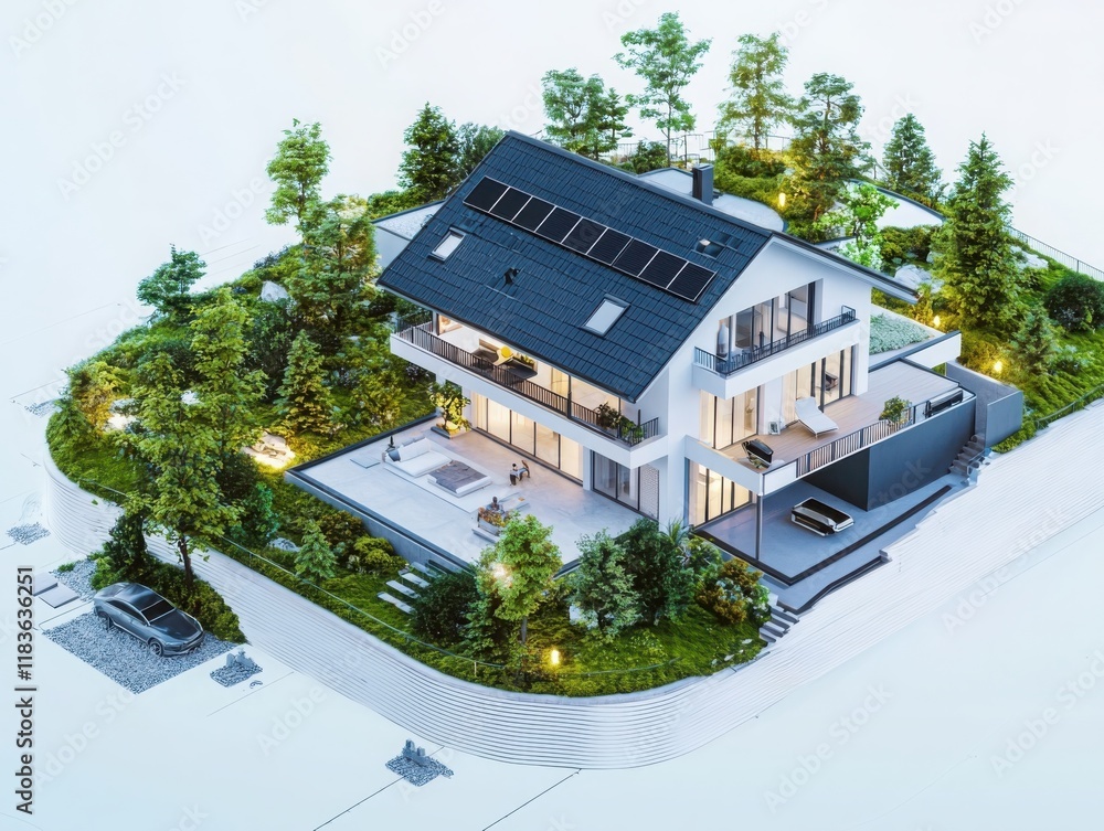 Poster smart home automation system enhancing accessibility modern architecture digital content outdoor env