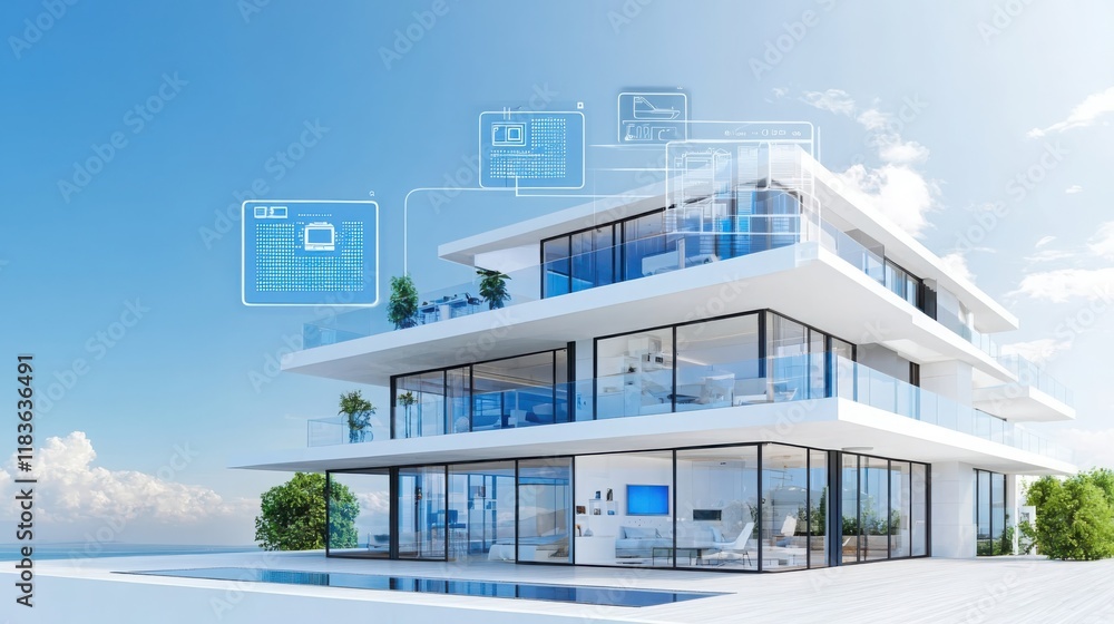 Aufkleber smart home automation program focused on user feedback modern architecture digital content outdoor e