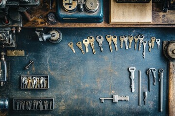 Locksmiths Workshop Keys Tools And Equipment