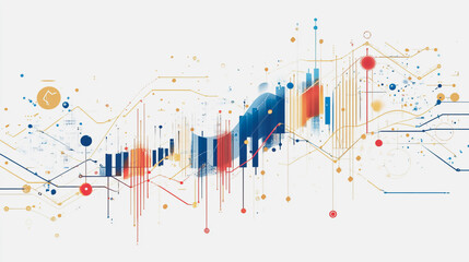 Obraz premium charts and graphs with statistics to innovative analyze business potential and forecast future development of companies growth.