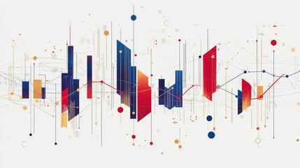 Obraz premium charts and graphs with statistics to innovative analyze business potential and forecast future development of companies growth.