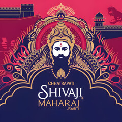 Obraz premium Chhatrapati Shivaji Maharaj Jayanti