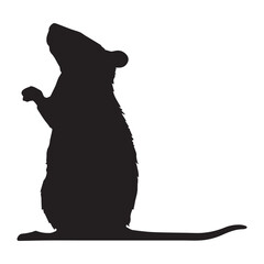 Rat silhouette vector illustration