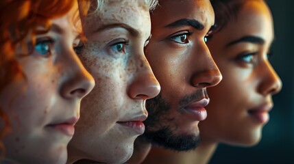 Capture the essence of the dawn of an age of empathy through an eye-level angle, showcasing 