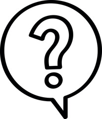 Question Mark Outline Speech Bubble Vector