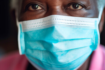 Doctor with protective mask, reinforcing hygiene and infection prevention