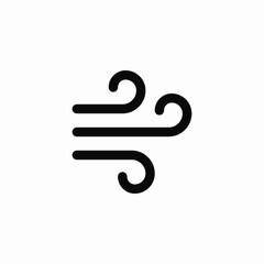 wind weather forecast icon vector sign