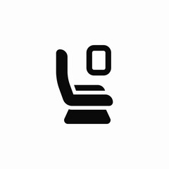 seat airplane comfort icon vector sign