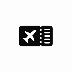 Obraz premium airline ticket booking icon vector sign