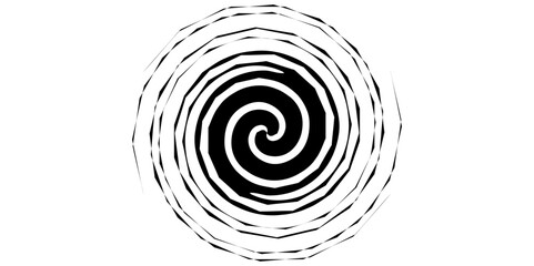 striking op art print features concentric circles creating mesmerizing spiral effect, evoking sense of depth and movement.original colored patterns