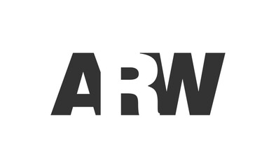 ARW logo design. Initial letter A R W bold font style for tech startups, consulting, corporate branding. Creative company name, headlines typography identity, trendy logotype.