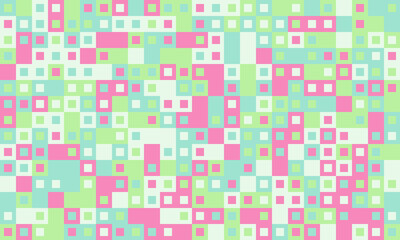Delightful pastel square pattern.  Perfect for backgrounds, textiles, website design, and playful branding.  Versatile and cheerful aesthetic. Ideal for projects needing a modern, geometric touch.