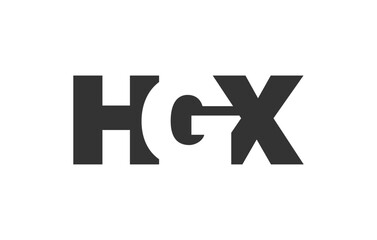 HGX logo design. Initial letter H G X bold font style for tech startups, consulting, corporate branding. Creative company name, headlines typography identity, trendy logotype.