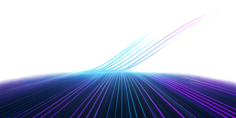 Png futuristic technological style. Png abstract background with speed lines. Neon color rays vector abstract background. The light lines of the road a blue light background creating of movement