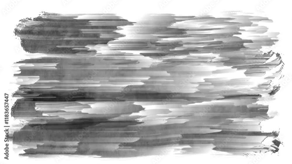 Poster horizontal brushstrokes in black and white create a dynamic and textured abstract background, blendi