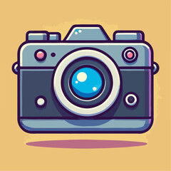 camera, illustration of camera, camera icon, cartoon camera