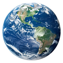 Planet Earth on a transparent background