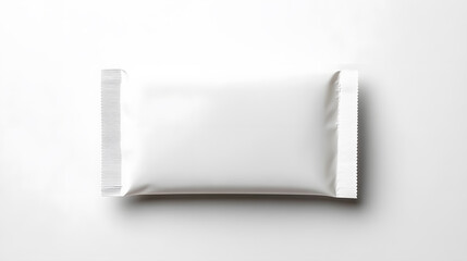 Fototapeta premium Top view bar snack white packaging mock up, isolated on white background.