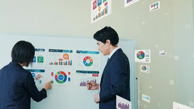 business, conference, marketing, meeting, dx, digital transformation, research, training, investigation, consultation, businessperson, people, businessman, company, office, graph, chart, document, ana