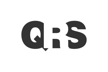 QRS logo design. Initial letter Q R S bold font style for tech startups, consulting, corporate branding. Creative company name, headlines typography identity, trendy logotype.