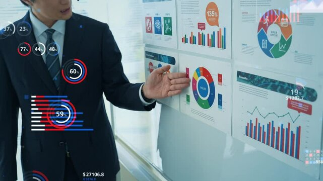 advisor, presentation, management, finance, seminar, data, business, school, training, education, on the job training, lecturer, man, businessperson, people, graph, chart, statistics, analysis, resear