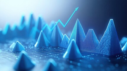 a vibrant financial business concept featuring colorful bar graphs and intricate data charts on a sleek office desk