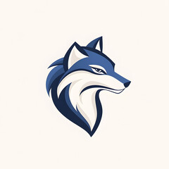 Obraz premium Simple wolf head illustration. Wolf head badge emblem logo icon isolated on white 