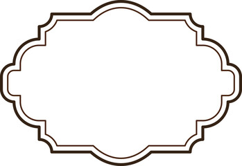 Elegant Brown Ornate Frame, Decorative Border, Classic Design, Vintage Style,Blank Template,  Perfect for Invitations, Cards, and Certificates