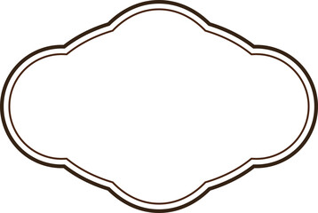 Elegant Brown Cloud Shaped Frame for Design Projects