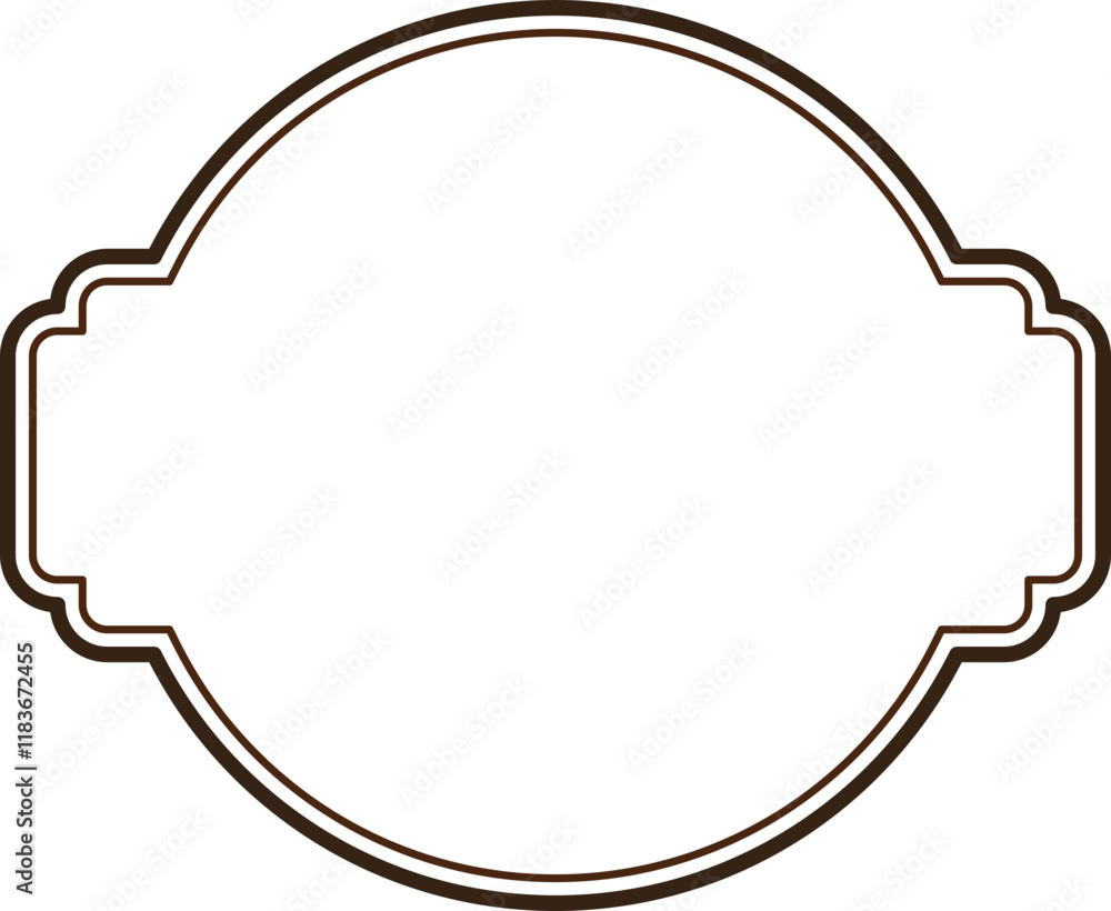Poster a simple, elegant brown frame perfect for various design projects. use it for adding a touch of clas
