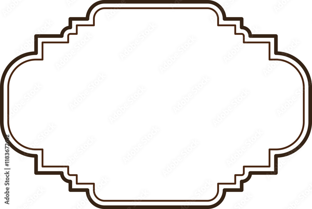 Poster a simple yet elegant brown decorative frame perfect for adding a touch of vintage charm to your proj