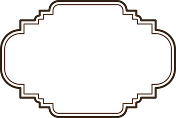 Fototapeta premium A simple yet elegant brown decorative frame perfect for adding a touch of vintage charm to your projects
