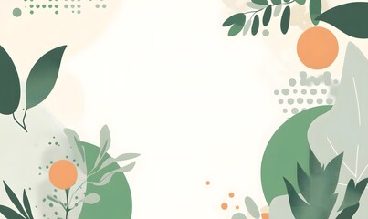 Green and white simple geometric image background, Generative AI