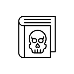 Horror novel outline icons, minimalist vector illustration ,simple transparent graphic element .Isolated on white background