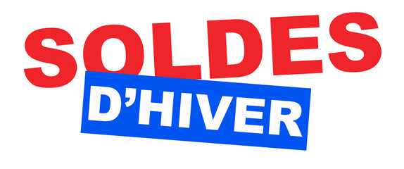  logo soldes d'hiver, PNG sur fond transparent