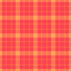 Vibrant coral and orange plaid pattern.  Perfect for textile design, website backgrounds, or any project needing a cheerful, modern geometric texture.  Seamless repeat for endless applications.