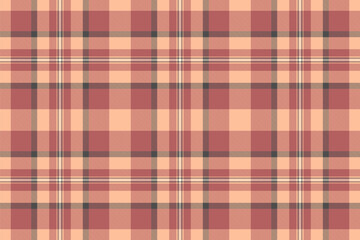 Elegant peach and burgundy plaid pattern.  Perfect for textile design, apparel, or website backgrounds.  Seamless repeat texture ideal for autumn or fall-themed projects.