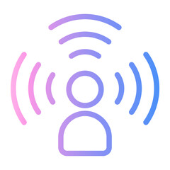 stream Line Gradient Icon