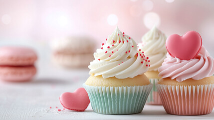 Charming Bakery Date with Cupcake Decoration and Sweet Treats