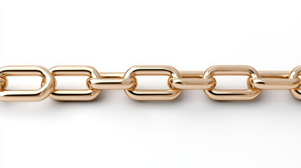 Obraz premium High resolution image of 3D gold chain with unique links and shine