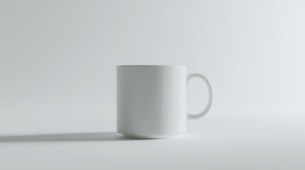 Obraz premium A white coffee cup sits on a white background