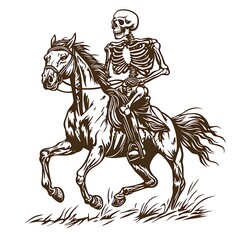 Skeleton Horseman Illustration (1)