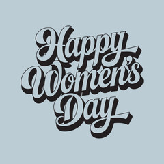 happy women's day typography